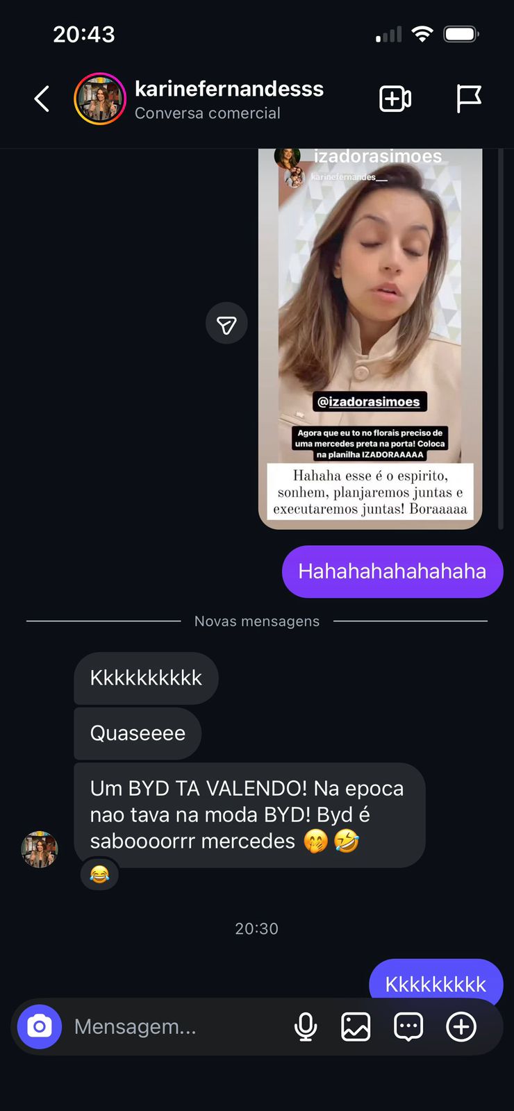 Sonhos viram planilha
